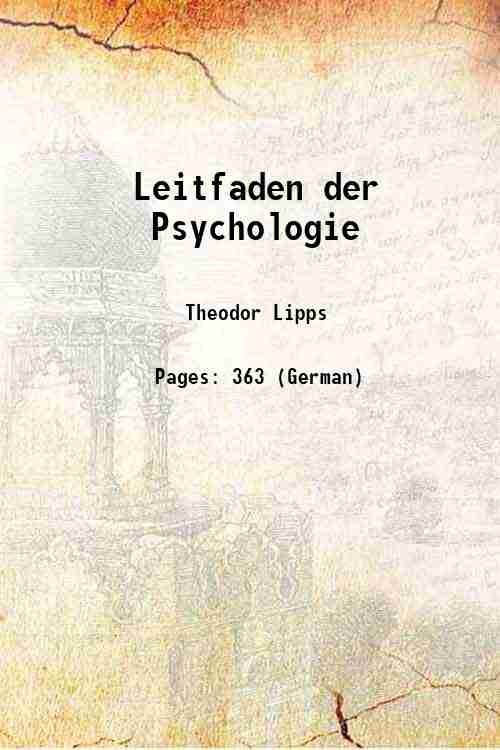 Leitfaden der Psychologie 1903