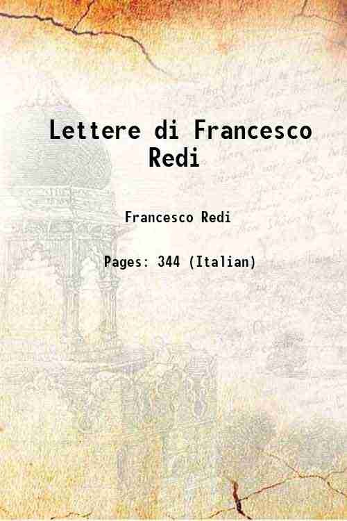 Lettere di Francesco Redi 1825