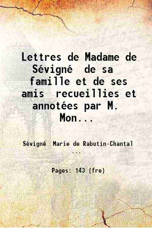Lettres de Madame de SÈvignÈ de sa famille et de …