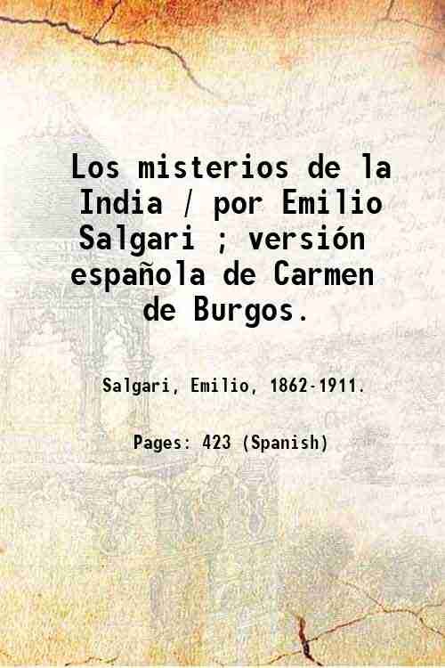 Los misterios de la India / por Emilio Salgari ; …