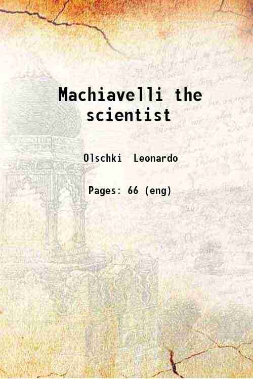 Machiavelli the scientist 1945
