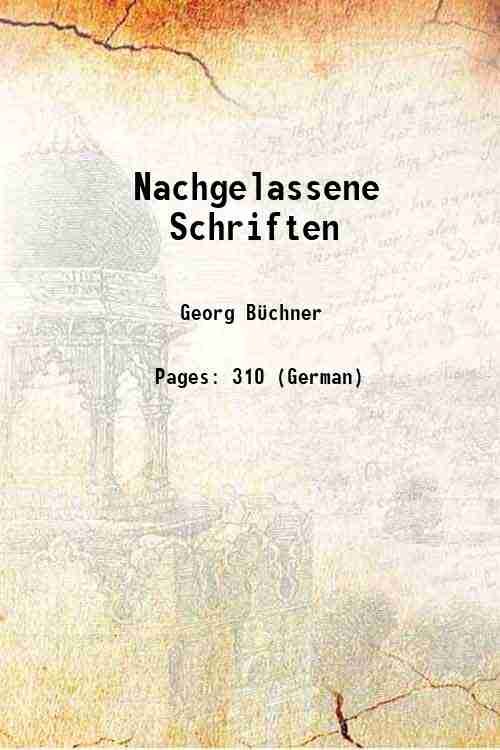 Nachgelassene Schriften 1850