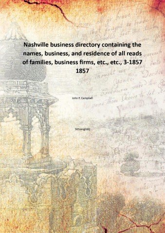 Nashville business directory containing the names, business, and residence of …