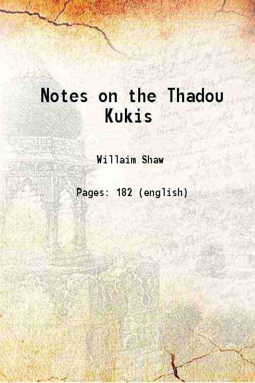 Notes on the Thadou Kukis 1929 | Immagine principale