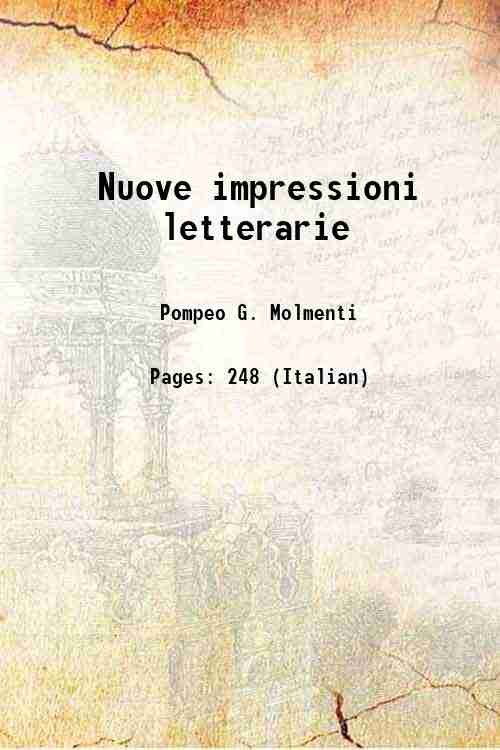 Nuove impressioni letterarie 1879 | Immagine principale
