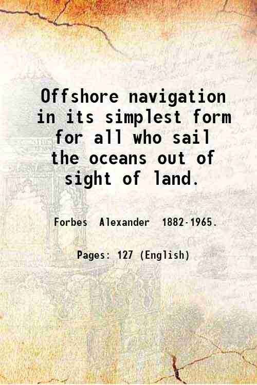 Offshore navigation in its simplest form for all who sail …