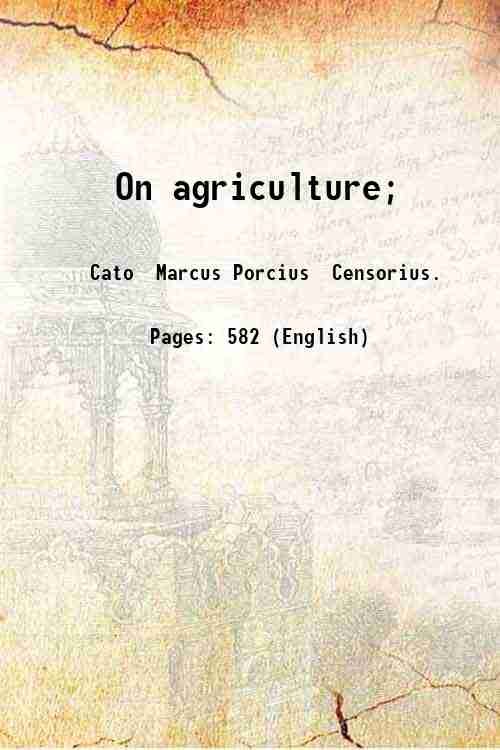 On agriculture; 1934