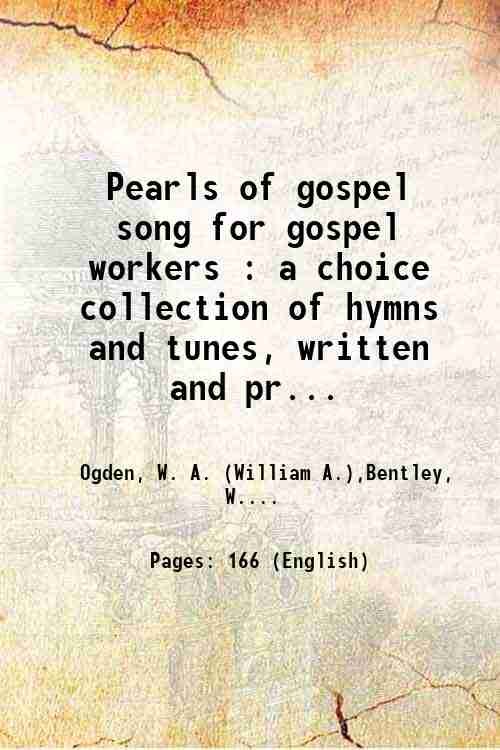Pearls of gospel song for gospel workers : a choice … | Immagine principale