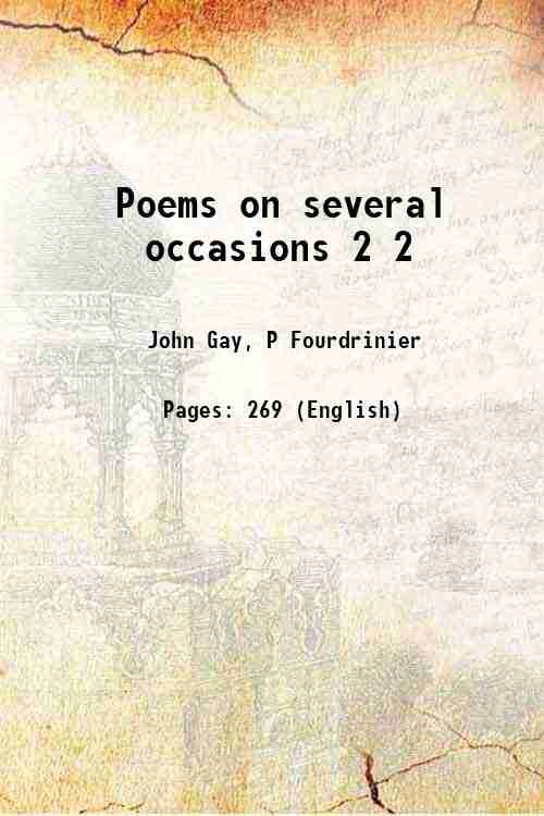 Poems on several occasions Volume 2 1731 | Immagine principale