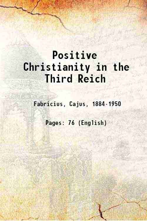 Positive Christianity in the Third Reich 1937 | Immagine principale