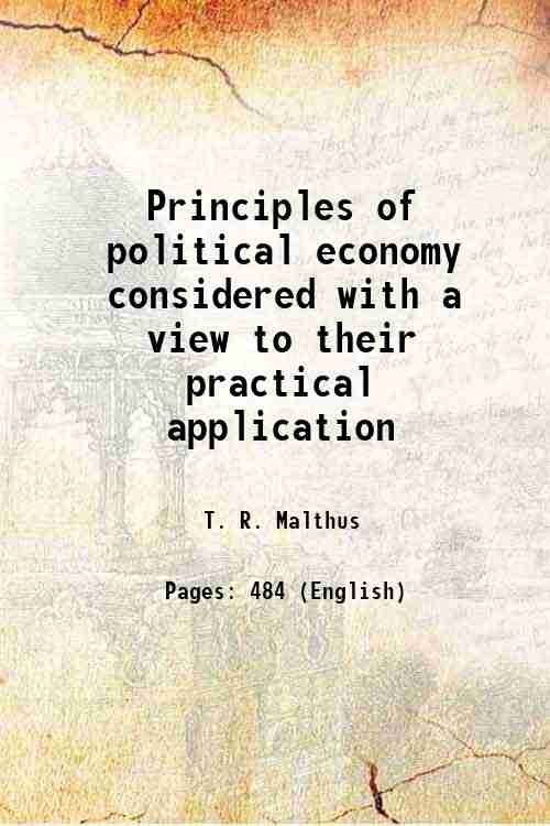 Principles of political economy considered with a view to their … | Immagine principale