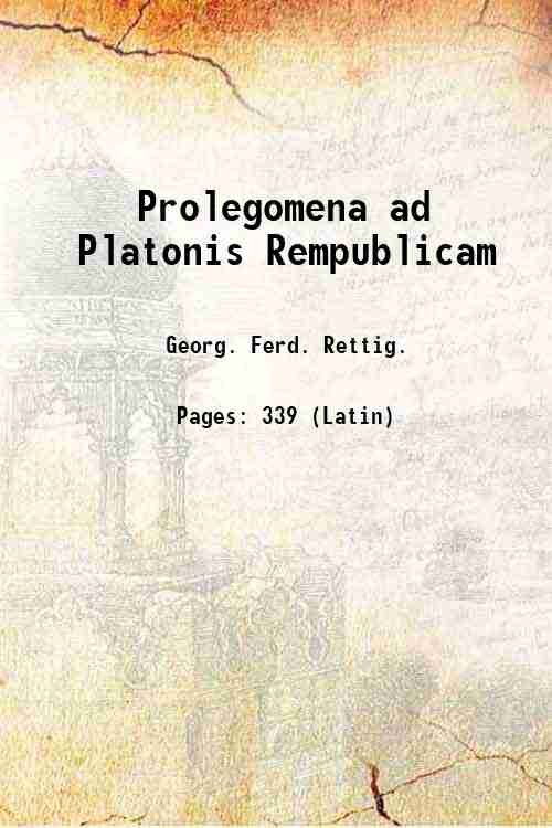 Prolegomena ad Platonis Rempublicam 1845