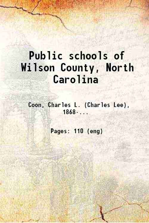 Public schools of Wilson County, North Carolina 1924 | Immagine principale