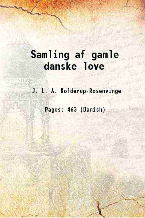 Samling af gamle danske love 1821 | Immagine principale