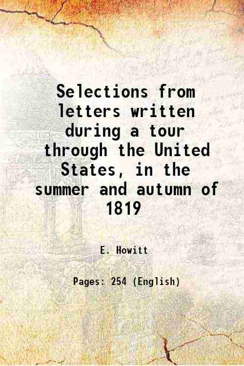 Selections from letters written during a tour through the United … | Immagine principale