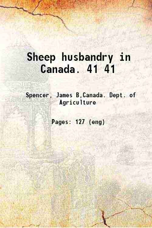 Sheep husbandry in Canada. Volume 41 1924 | Immagine principale