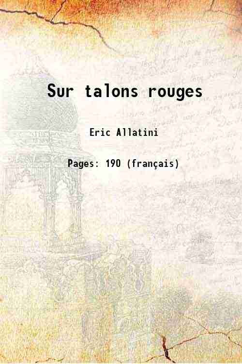 Sur talons rouges 1929 | Immagine principale