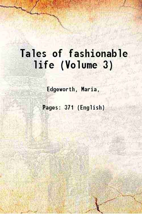Tales of fashionable life (Volume 3) Volume 3 1809 | Immagine principale