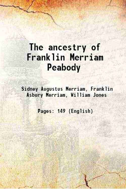 The ancestry of Franklin Merriam Peabody 1929 | Immagine principale