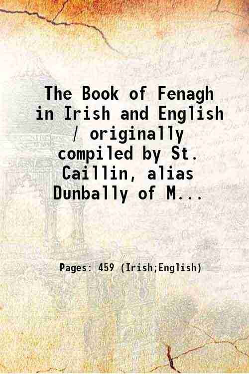 The Book of Fenagh in Irish and English / originally …