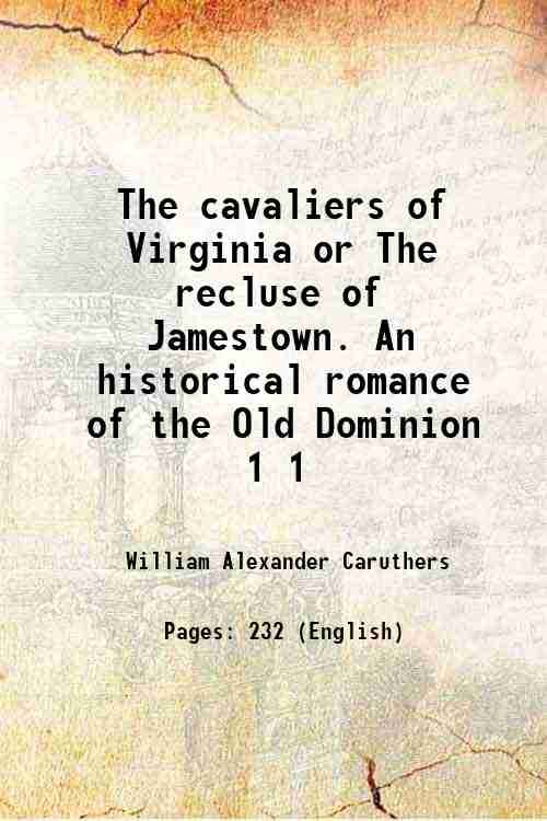The cavaliers of Virginia or The recluse of Jamestown. An … | Immagine principale