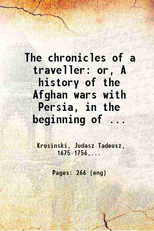 The chronicles of a traveller: or, A history of the … | Immagine principale