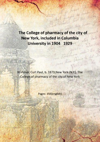 The College of pharmacy of the city of New York, … | Immagine principale