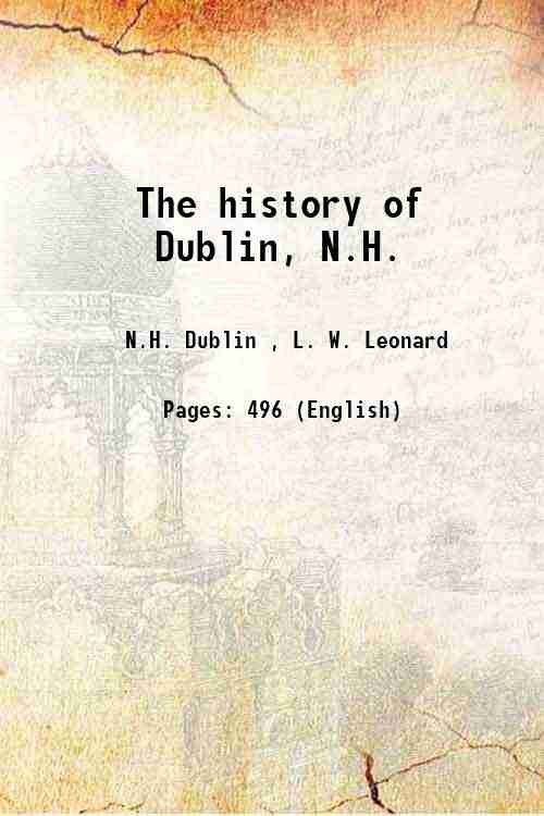 The history of Dublin, N.H. 1855