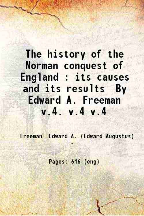 The history of the Norman conquest of England : its … | Immagine principale