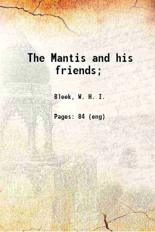 The Mantis and his friends; 1924 | Immagine principale