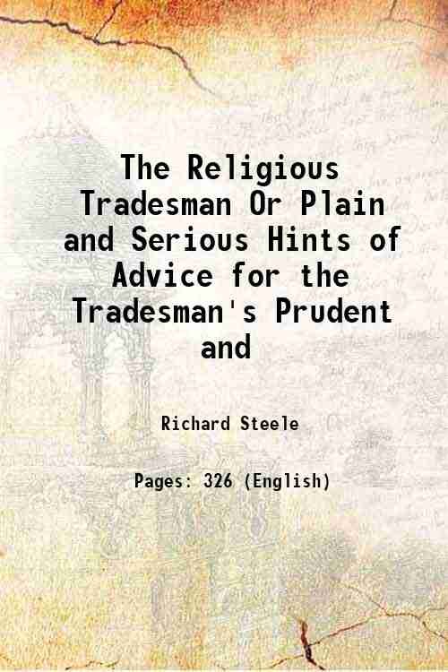 The Religious Tradesman Or Plain and Serious Hints of Advice … | Immagine principale