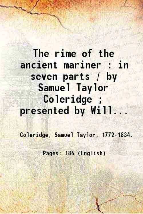 The rime of the ancient mariner : in seven parts …