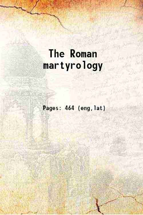 The Roman martyrology 1869