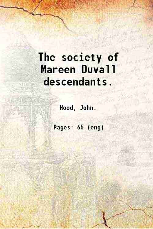 The society of Mareen Duvall descendants. 1929 | Immagine principale