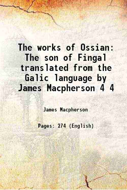 The works of Ossian The son of Fingal translated from … | Immagine principale