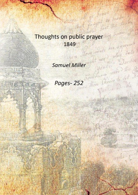 Thoughts on public prayer 1849