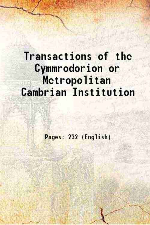 Transactions of the Cymmrodorion or Metropolitan Cambrian Institution 1822 | Immagine principale