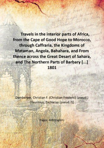 Travels in the interior parts of Africa, from the Cape … | Immagine principale
