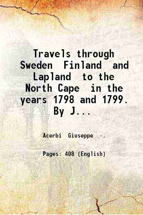 Travels through Sweden Finland and Lapland to the North Cape … | Immagine principale