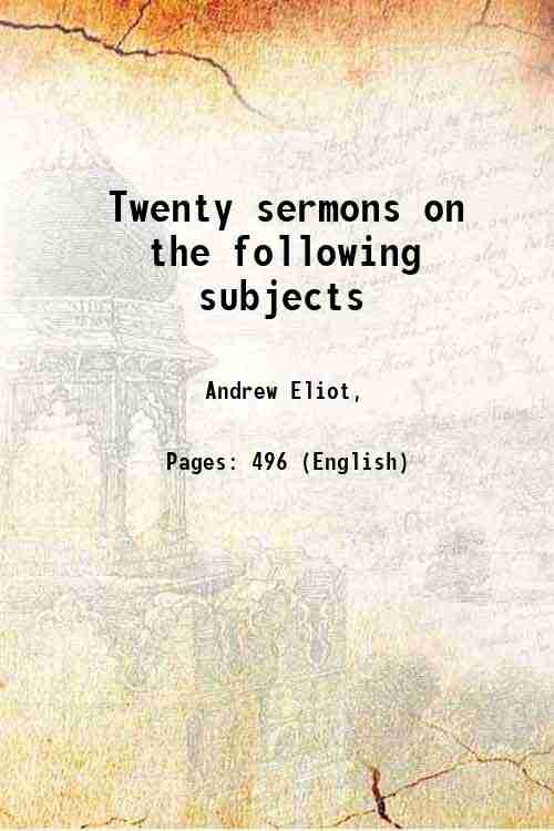 Twenty sermons on the following subjects 1774 | Immagine principale