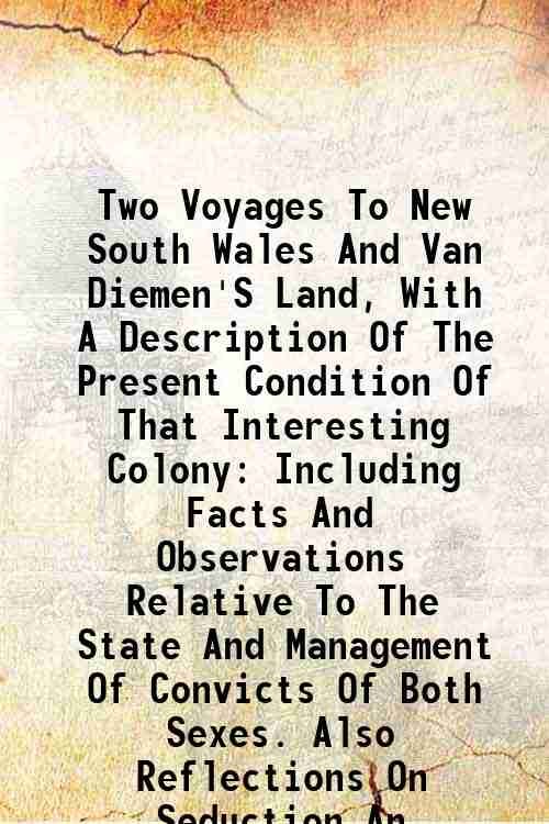 Two Voyages To New South Wales And Van Diemen'S Land, … | Immagine principale