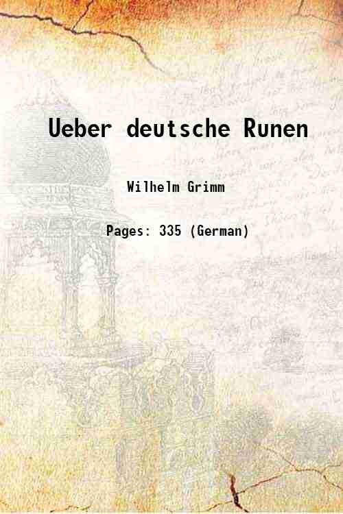 Ueber deutsche Runen 1821 | Immagine principale