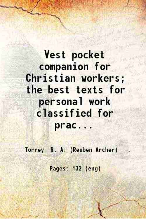 Vest pocket companion for Christian workers; the best texts for …