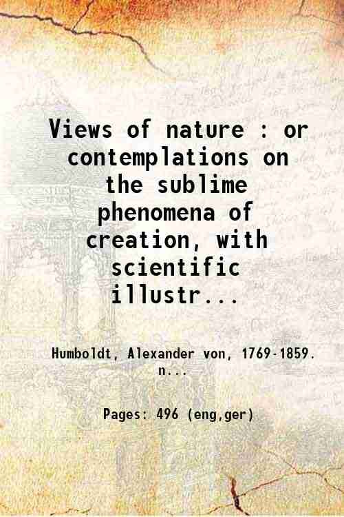 Views of nature : or contemplations on the sublime phenomena …