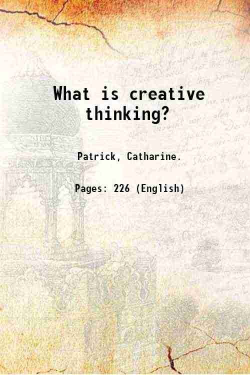 What is creative thinking? 1955