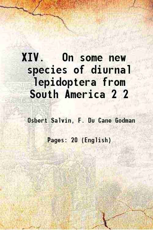 XIV. ó On some new species of diurnal lepidoptera from …