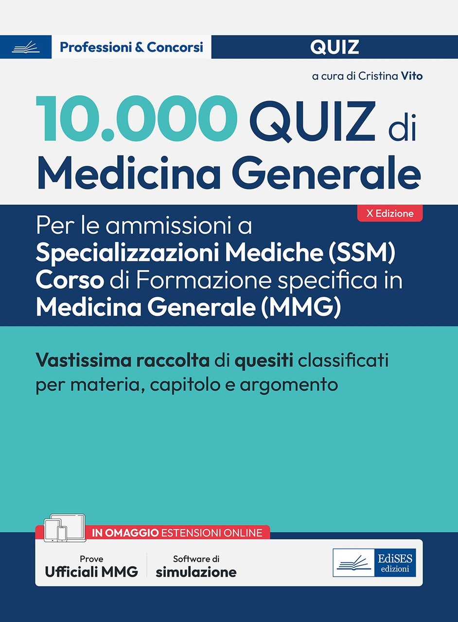 10.000 quiz di medicina generale per spec. mediche. Con software …