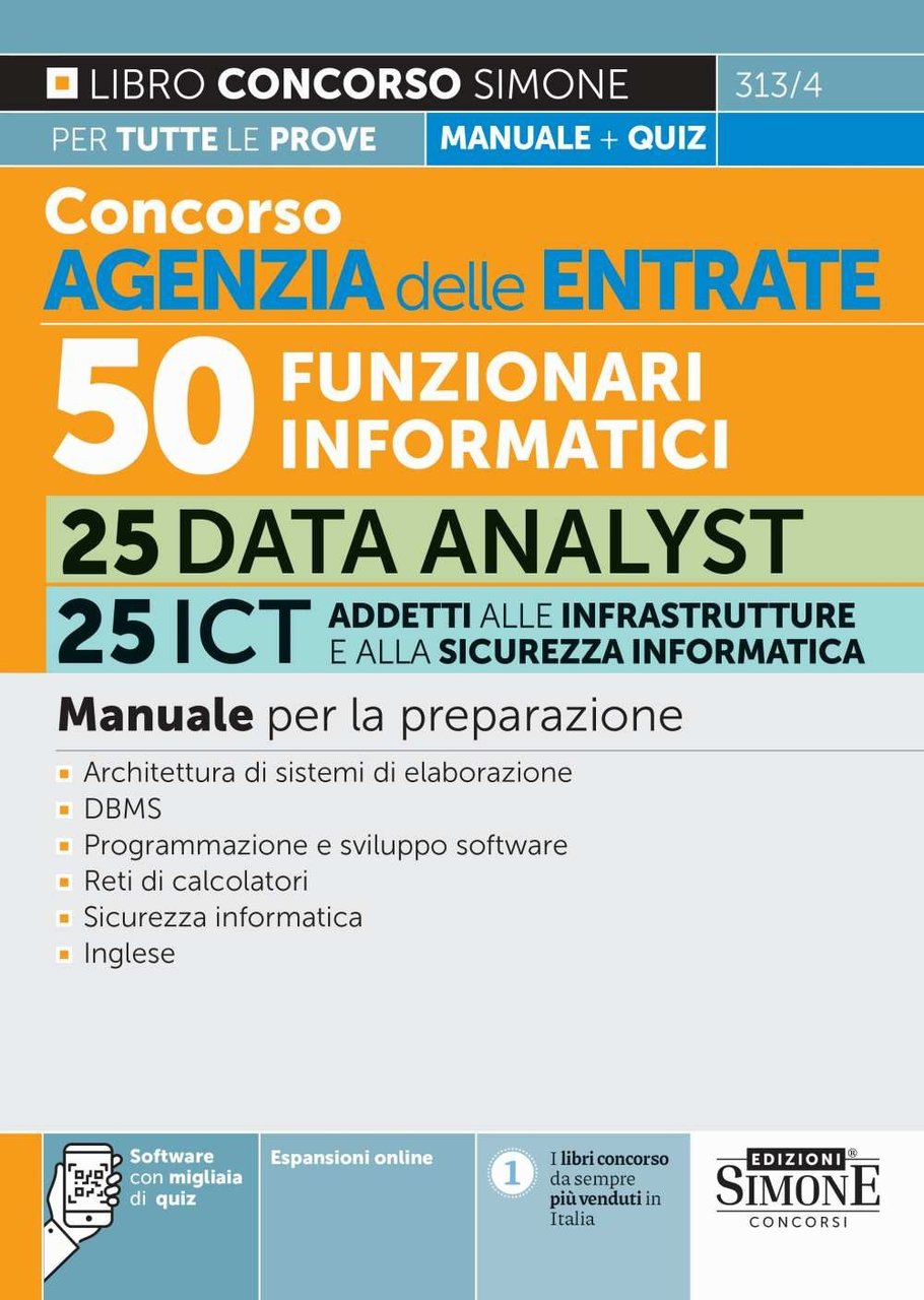 313/4 CONCORS. AGENZIA ENTRATE 50 FUNZ..