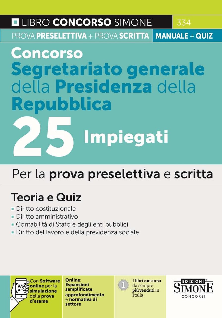 334 SEGRETARIATO GEN. PRESIDENZA REPUB..