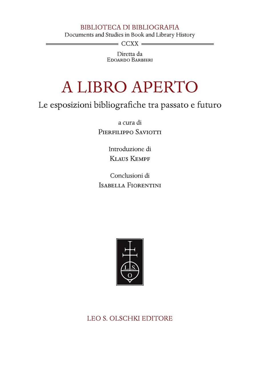 A libro aperto. Le esposizioni bibliografiche tra passato e futuro